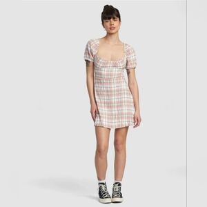 RVCA Tess Dress, Cloud Pattern, Women's Mini Dress – Multiple Sizes (NWT)